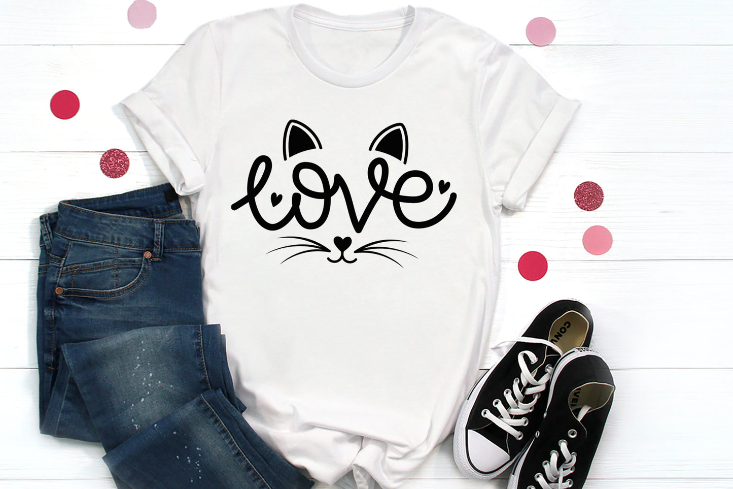 Love, Cute Cat SVG