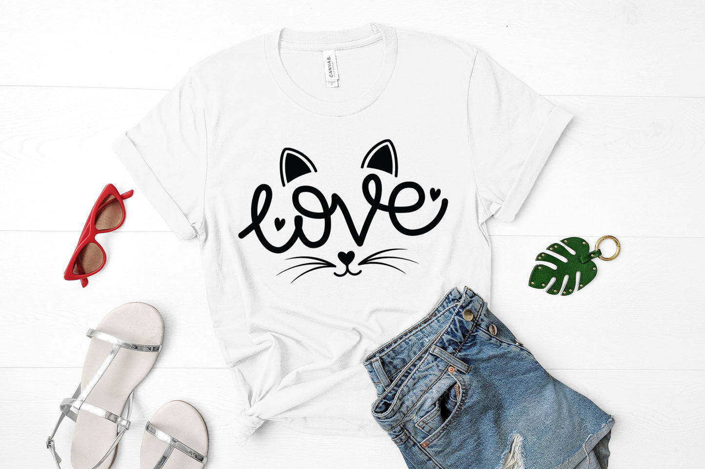Love, Cute Cat SVG