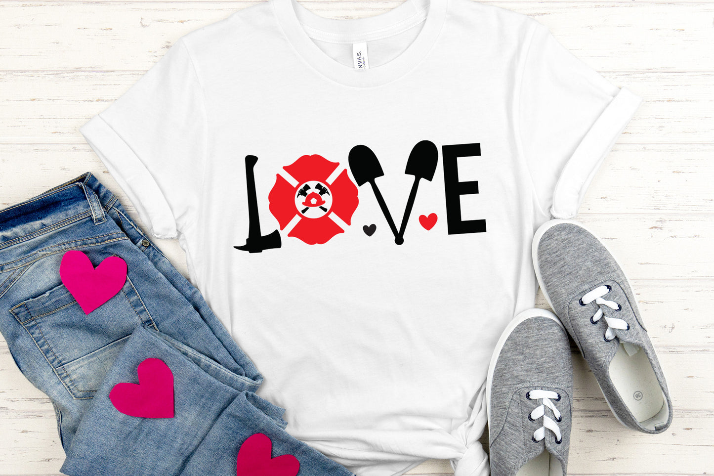 Love, Firefighter SVG Cutting File