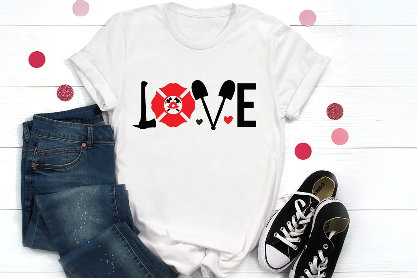 Love, Firefighter SVG Cutting File