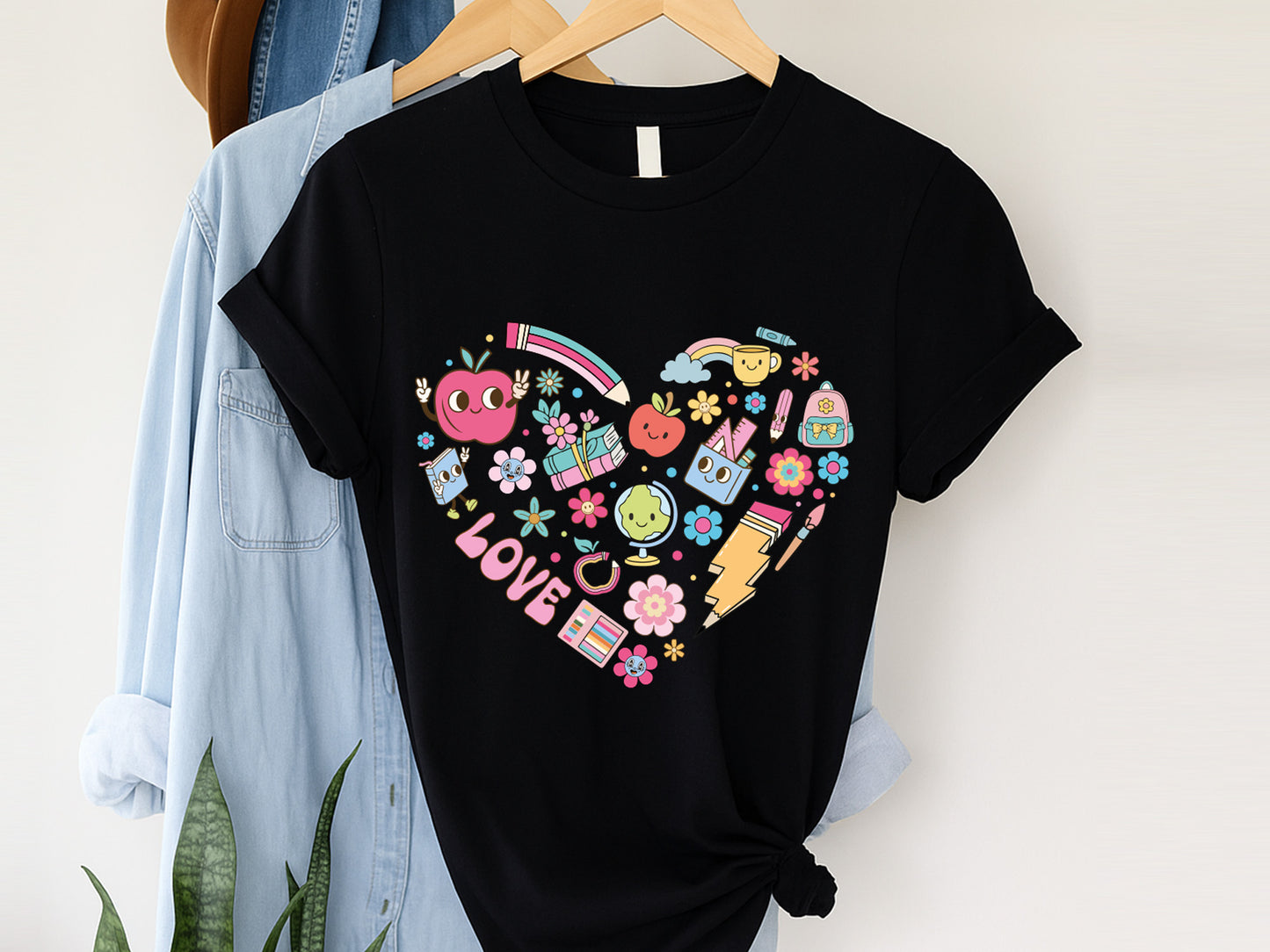 Love, Groovy Teacher PNG Sublimation Design