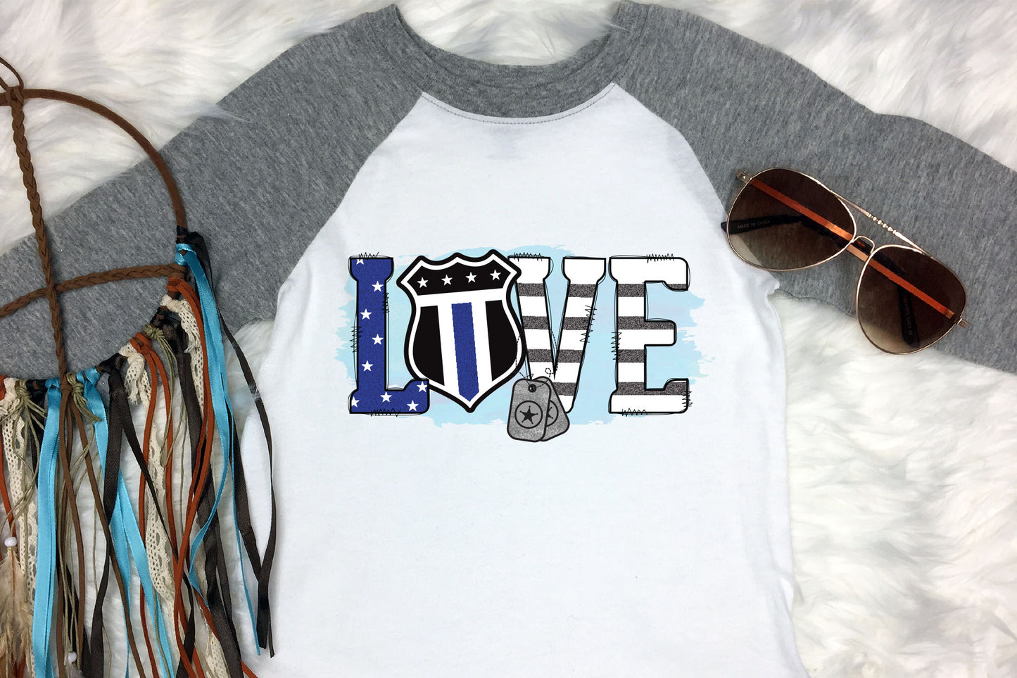 Love, Police Saying Sublimation Design