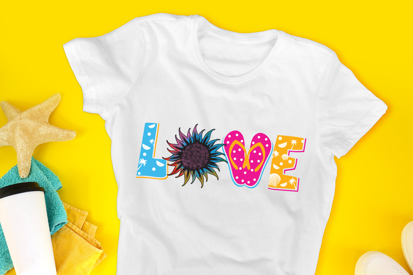 Love, Summer Sublimation Design PNG