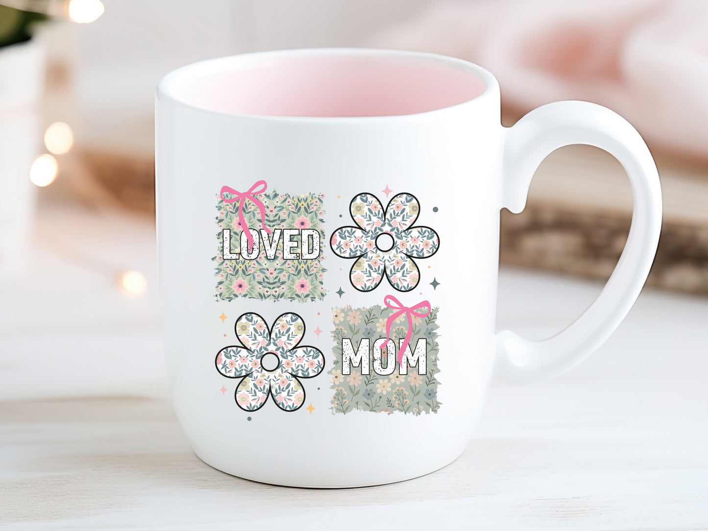 Loved Mom, Cute Mother's Day Sublimation PNG