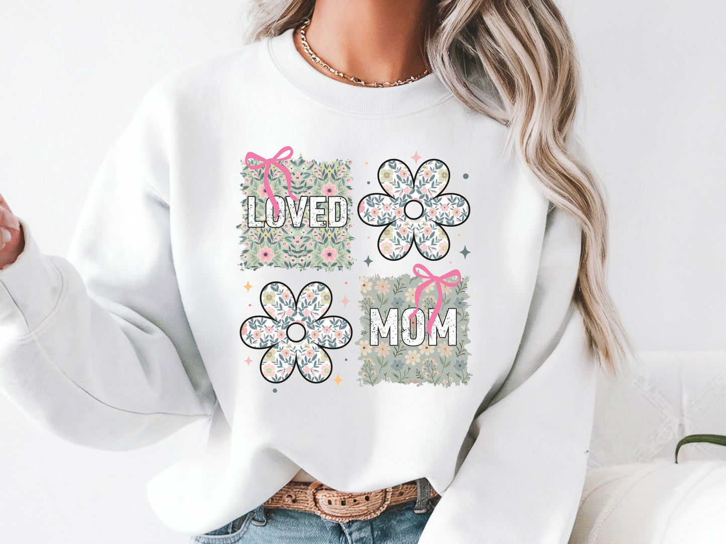 Loved Mom, Cute Mother's Day Sublimation PNG