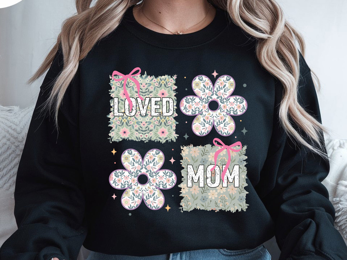 Loved Mom, Cute Mother's Day Sublimation PNG