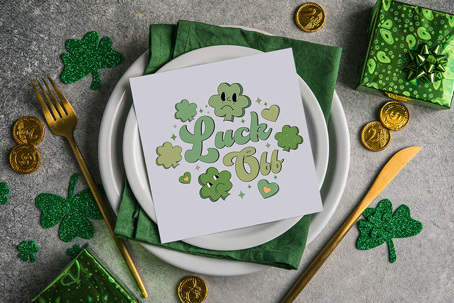 Luck Off, St Patrick's Day Shirt Retro, Sublimation