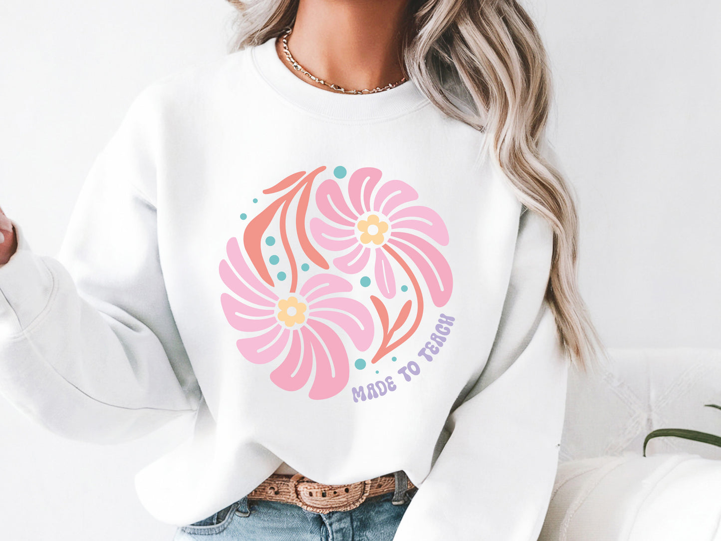 Made to Teach, Cricut Teacher Boho Floral SVG