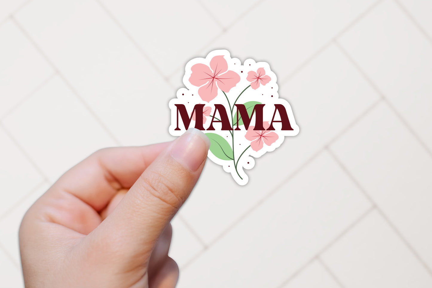 Mama, Floral Mother's Day Sticker
