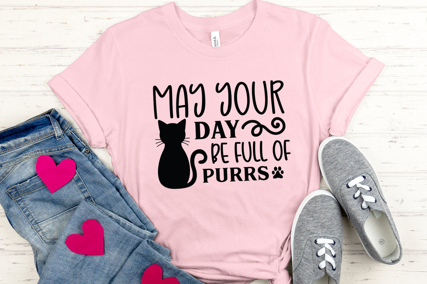 May Your Day be Full of Purrs, Cat Vector SVG