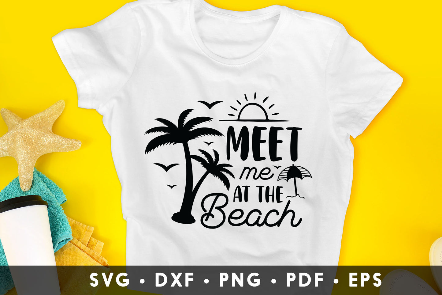 Meet Me At The Beach SVG Cut File