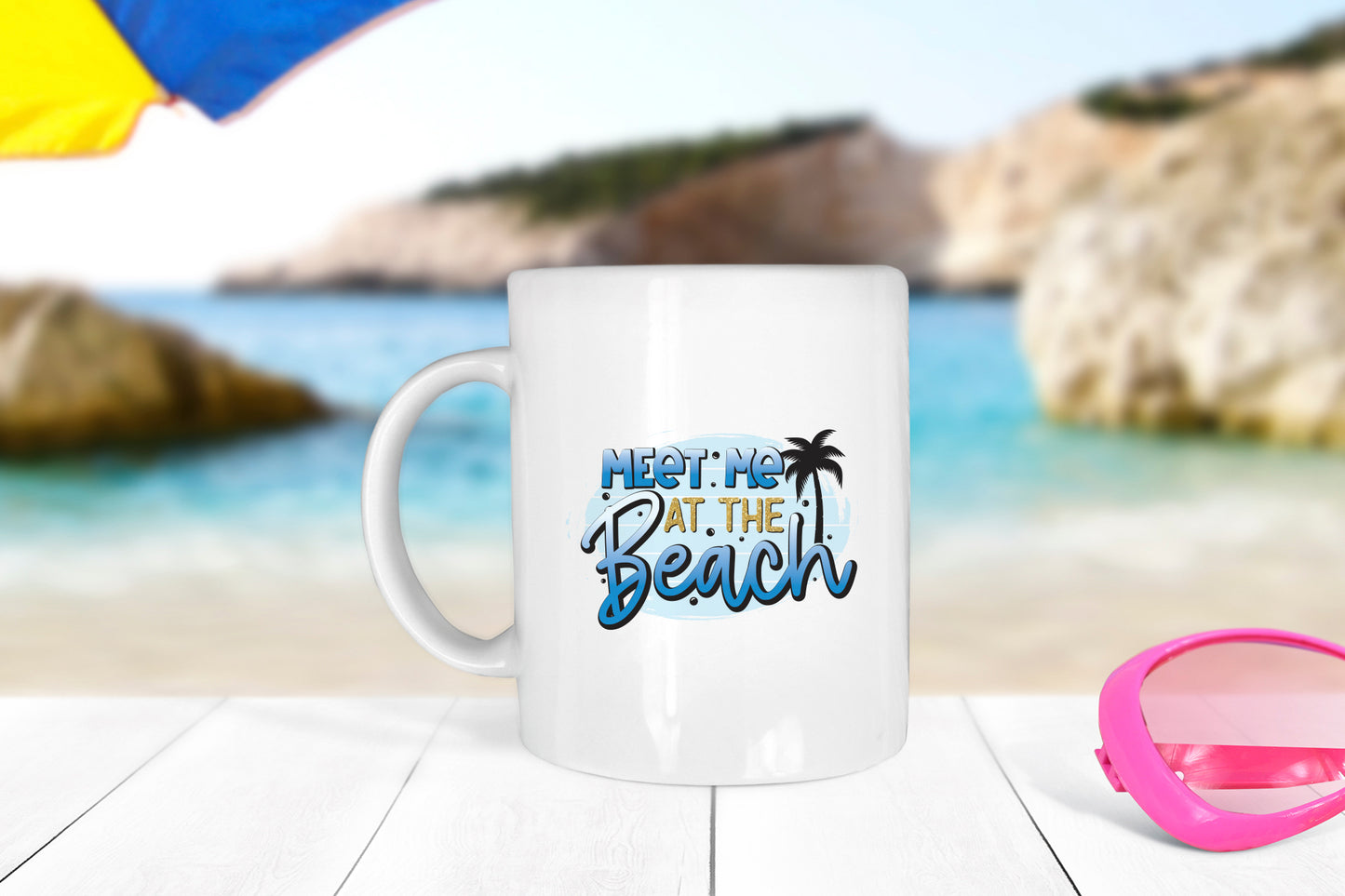 Meet Me At The Beach Sublimation Design