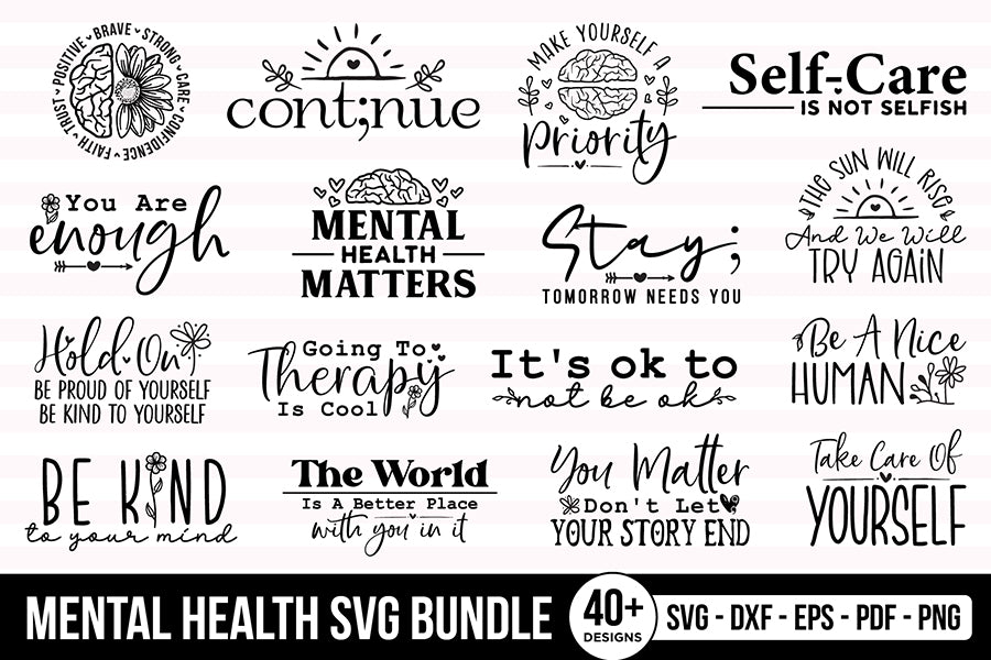 Mental Health SVG Bundle