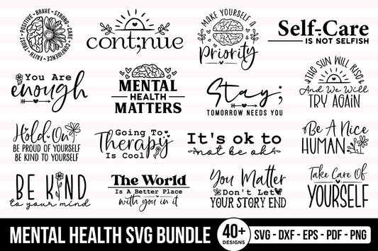 Mental Health SVG Bundle