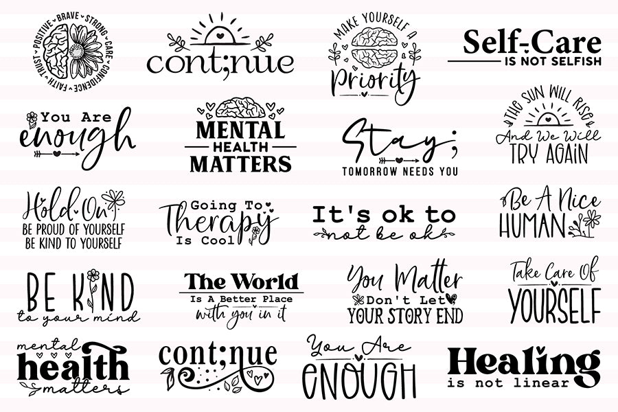 Mental Health SVG Bundle