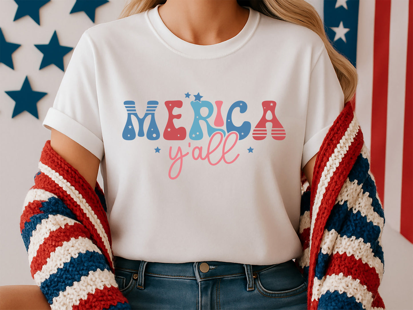 Merica Y'all, 4th of July SVG Cricut