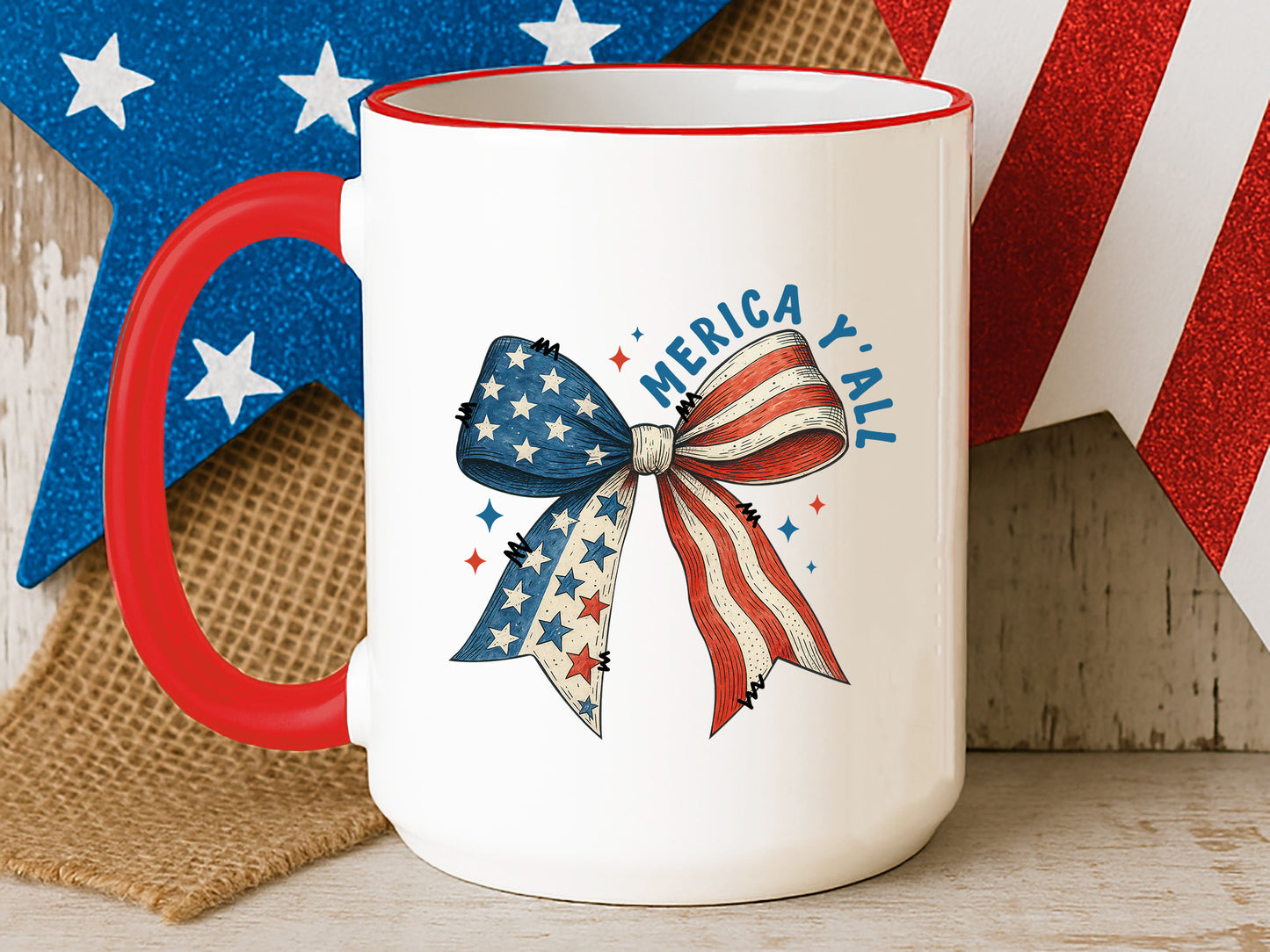 Merica Y'all, Coquette 4th of July Sublimation