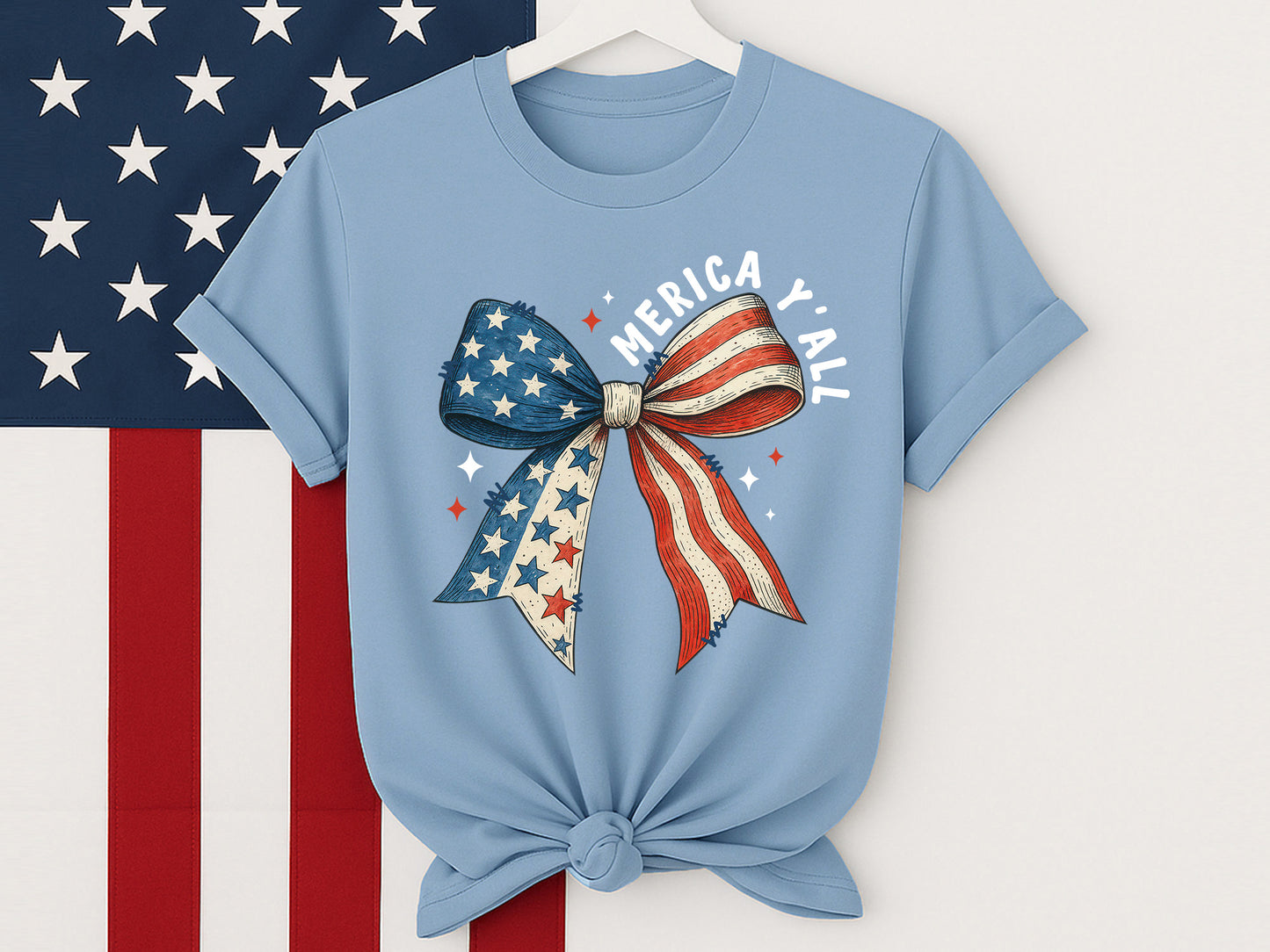 Merica Y'all, Coquette 4th of July Sublimation