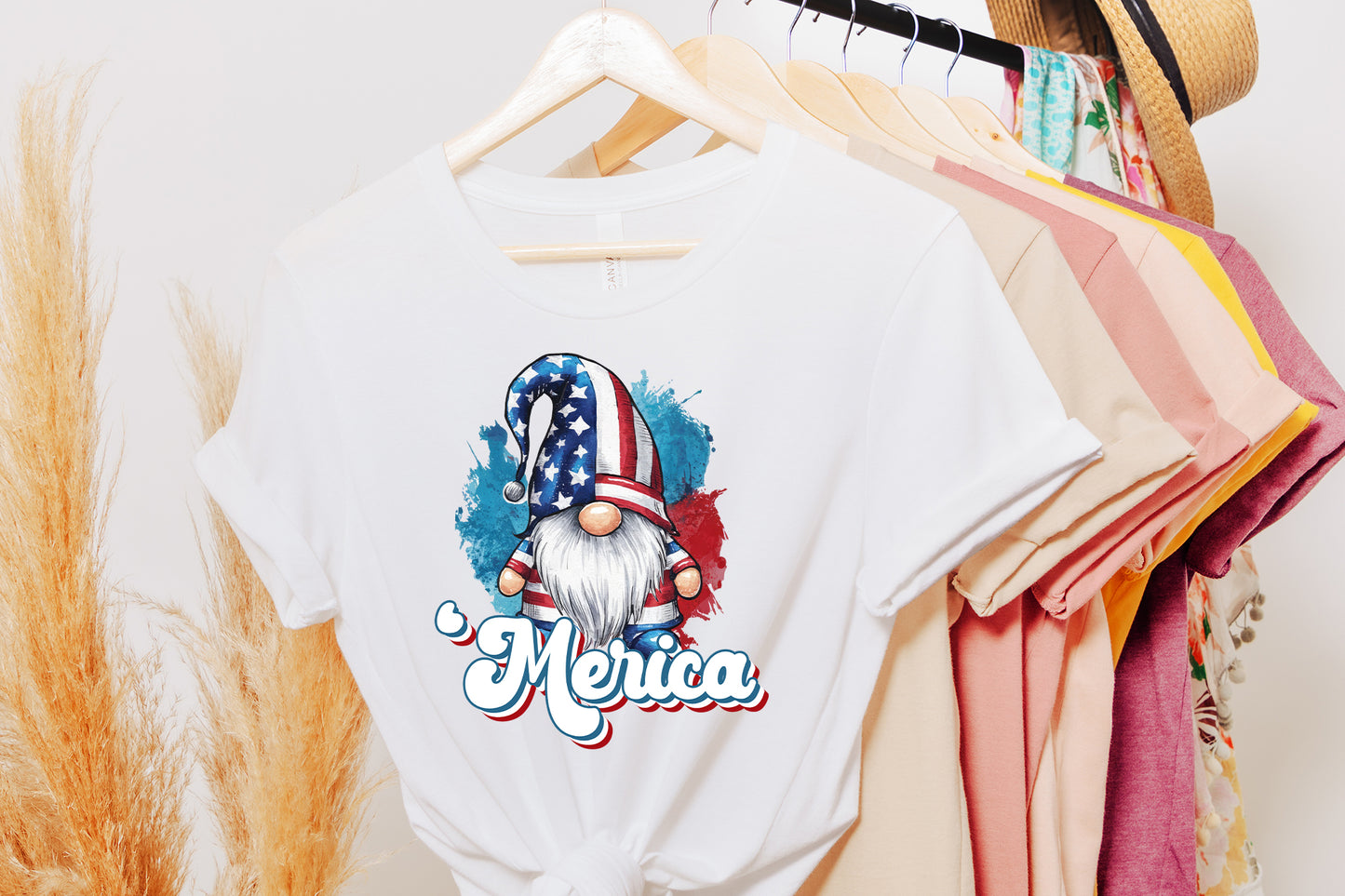 Merica, 4th of July Gnome Sublimation Design