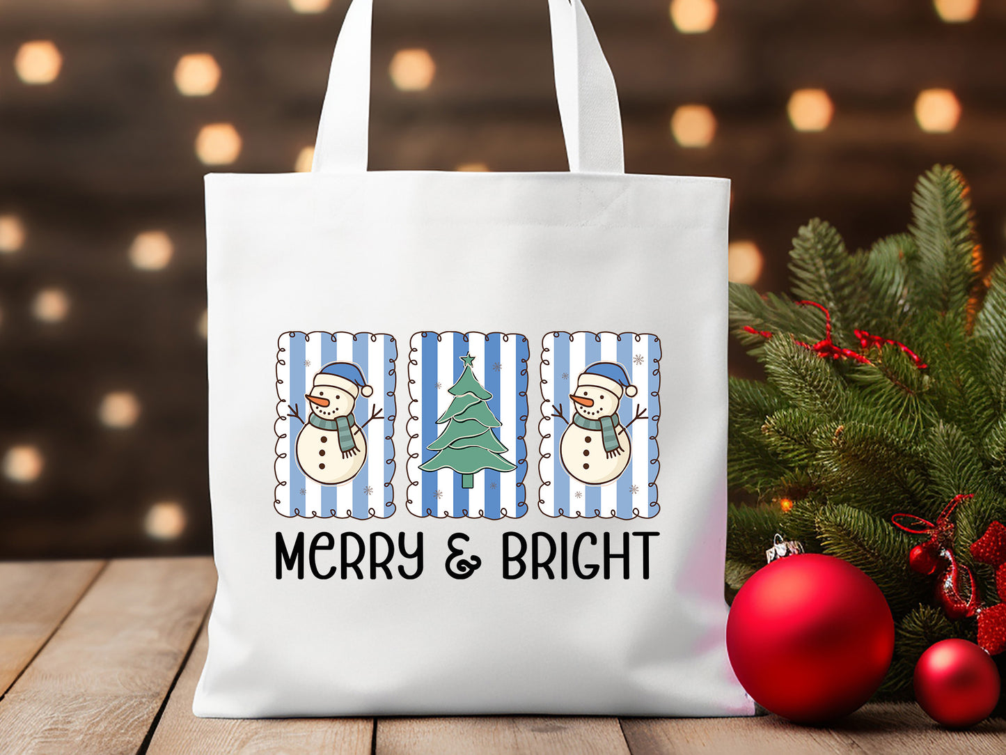 Merry & Bright, Snowman Christmas Sublimation