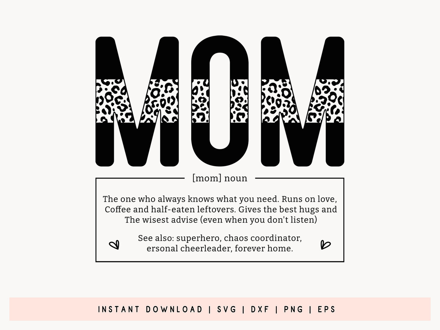 Mom Definition, Mothers Day SVG, DXF, EPS, PNG