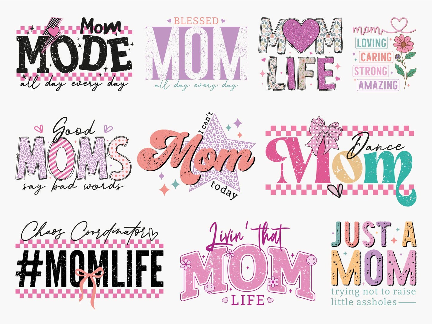 Mom Sublimation Bundle, Mother's Day PNG