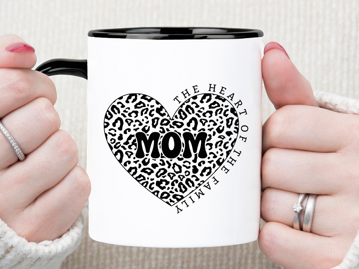 Mom The Heart Of The Family SVG, DXF, EPS, PNG