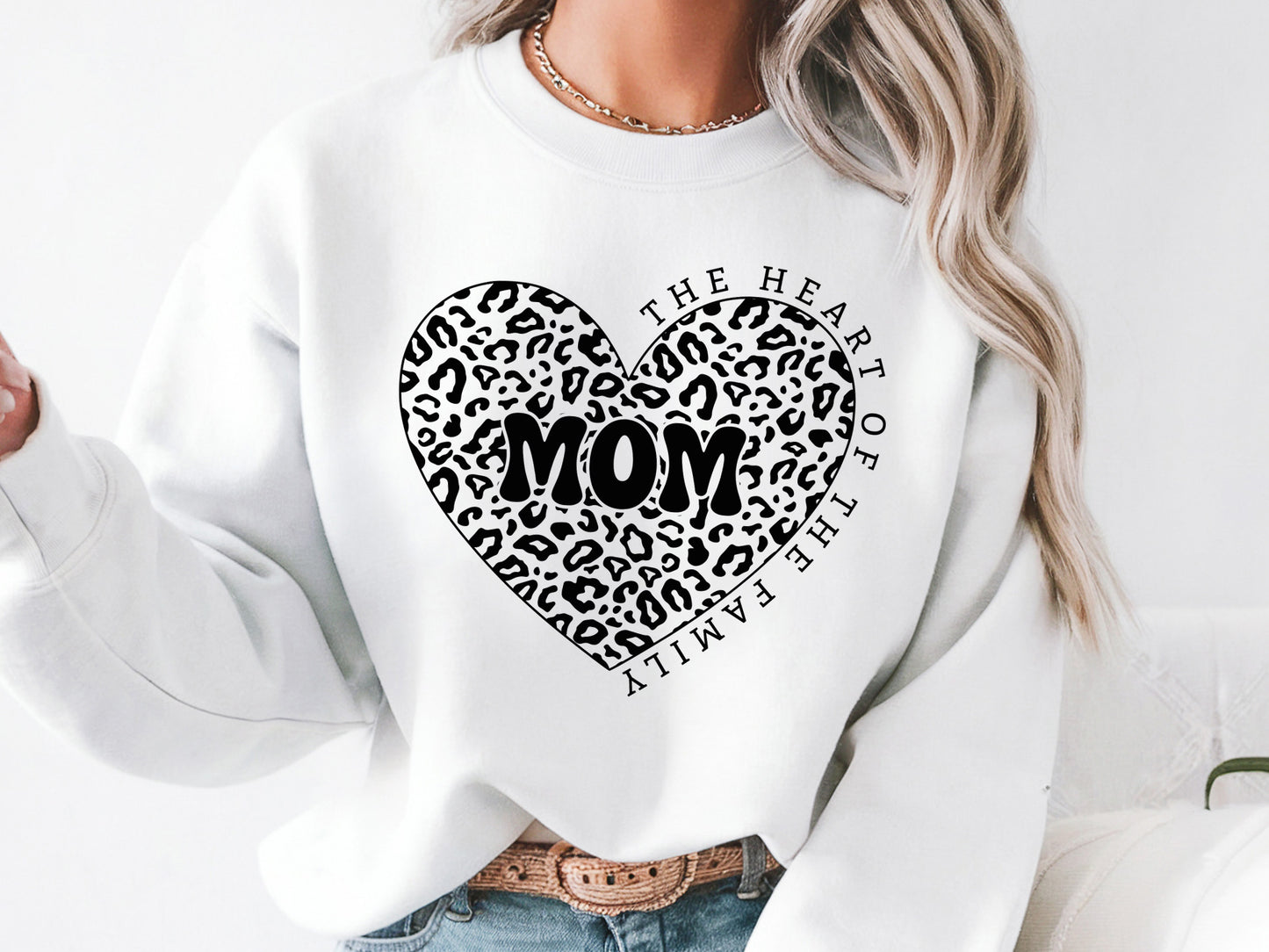 Mom The Heart Of The Family SVG, DXF, EPS, PNG