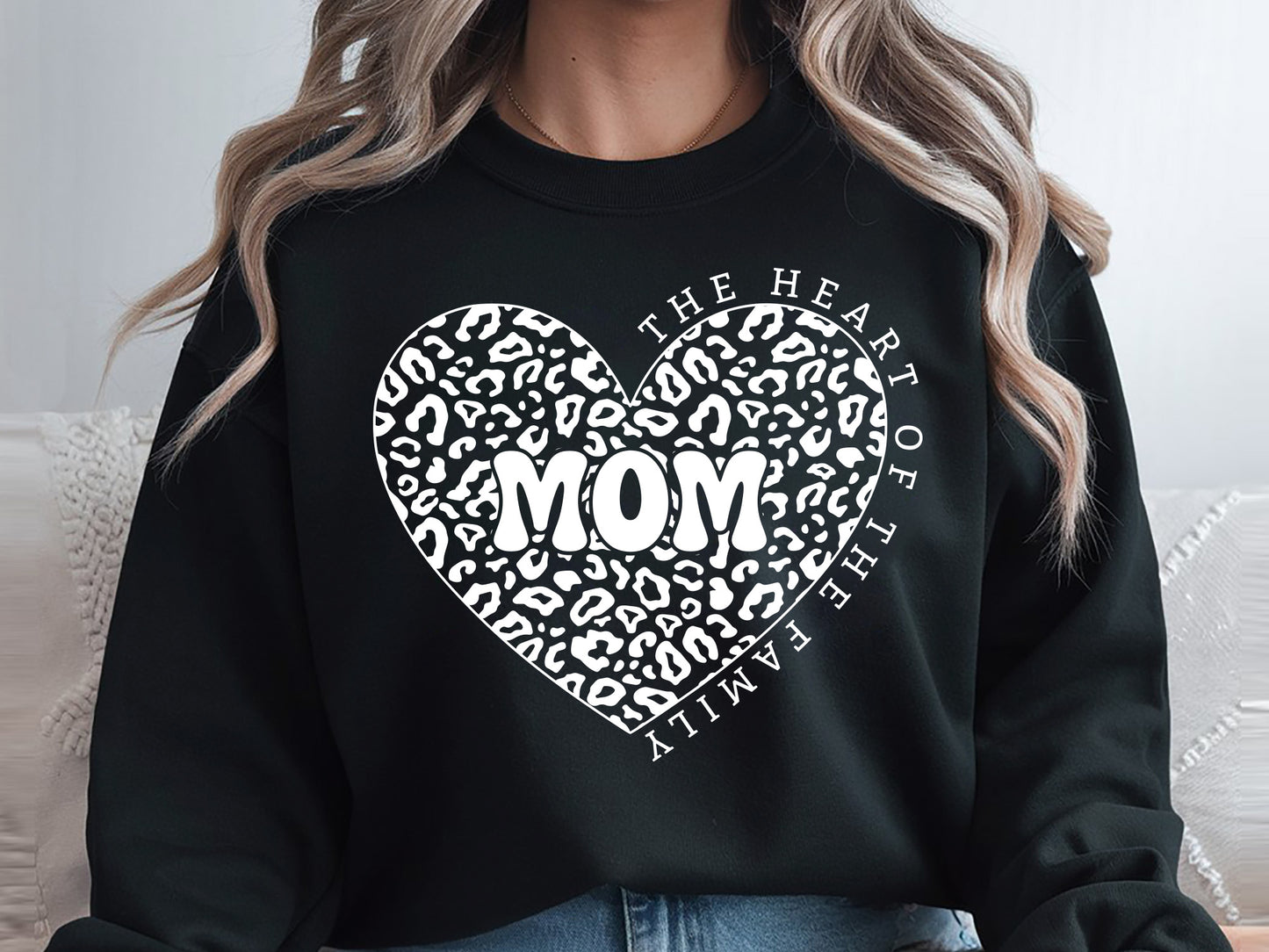 Mom The Heart Of The Family SVG, DXF, EPS, PNG