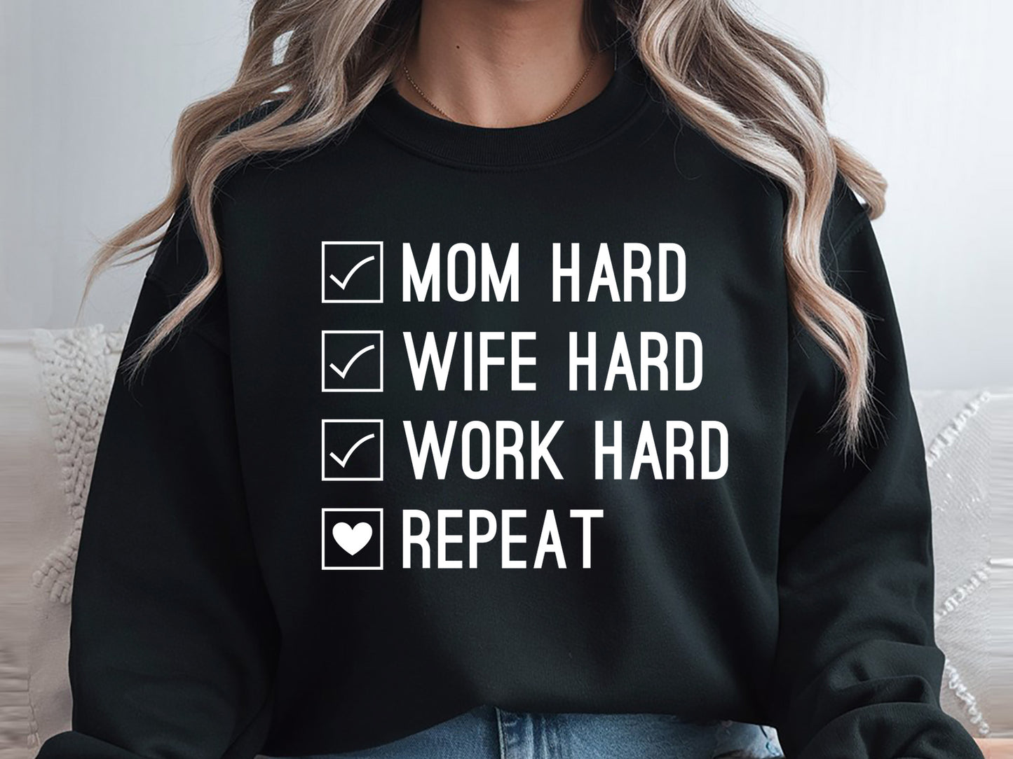 Mom Wife Work Hard Repeat, Mothers Day SVG Vector