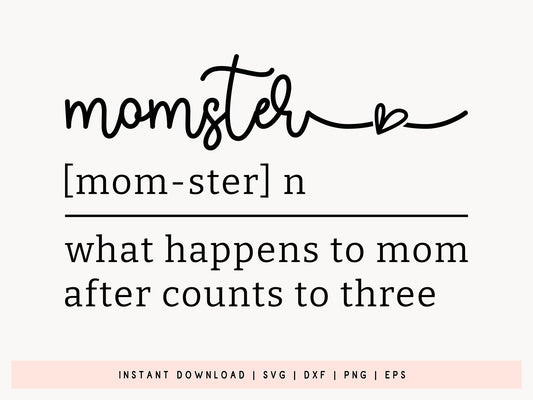 Momster Definition, Funny Mothers Day SVG