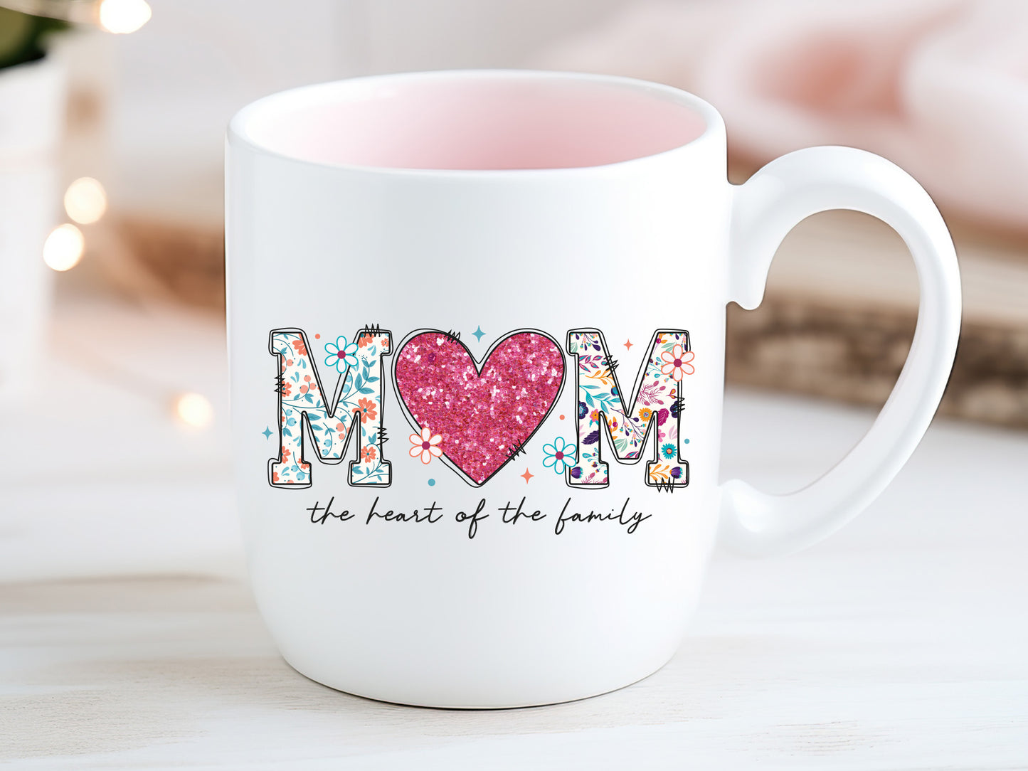 Mom the Heart of the Family, Mothers Day Sublimation