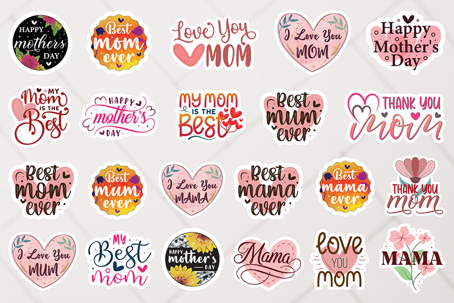Cute Mother's Day Stickers Bundle