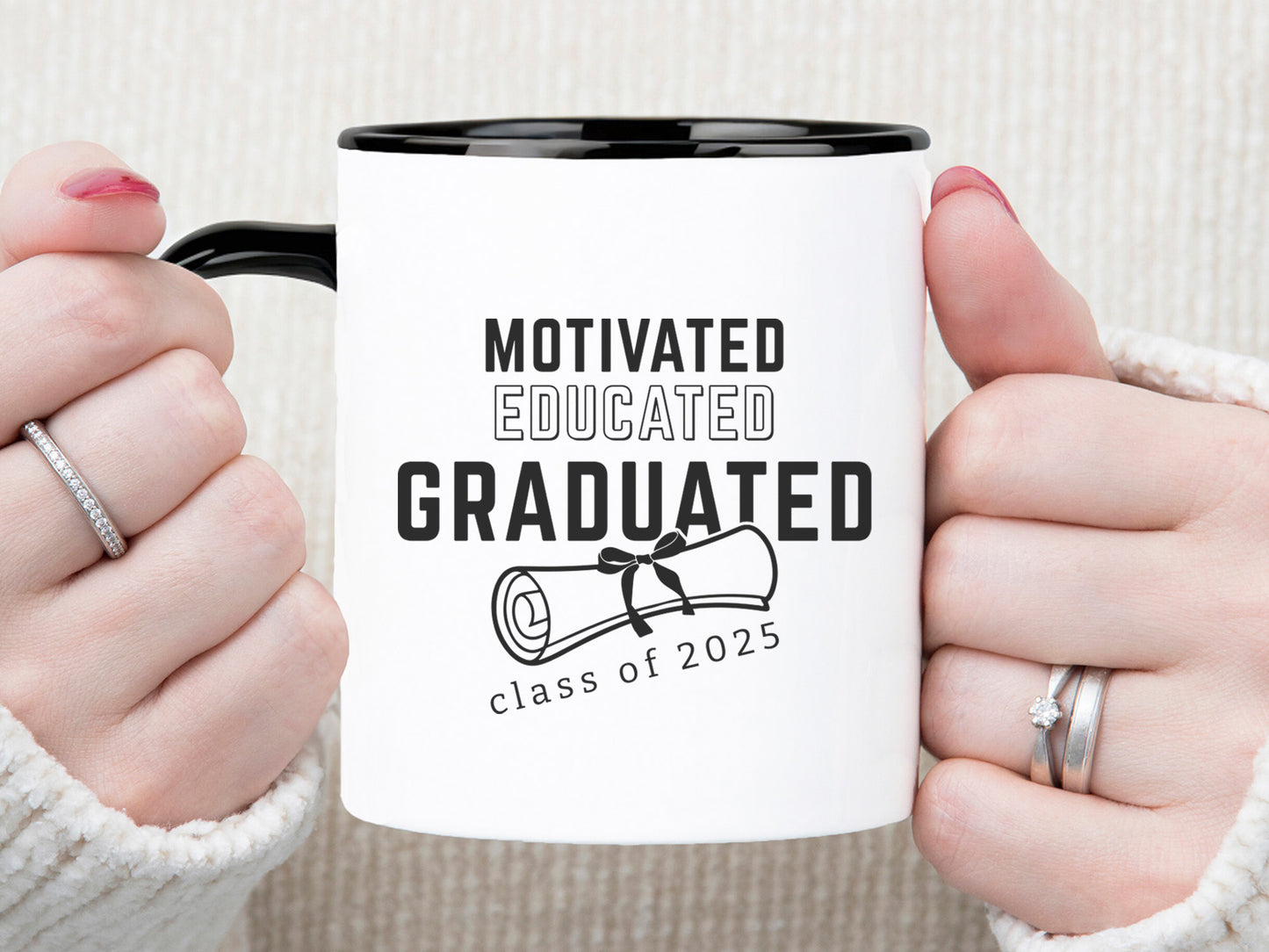 Motivated Educated Graduated Class of 2025 SVG Design