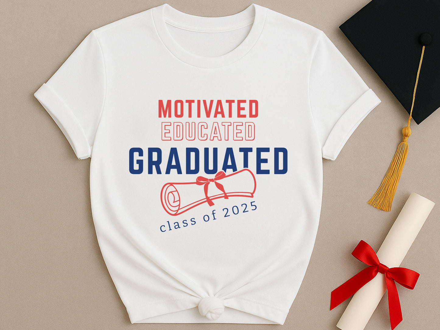 Motivated Educated Graduated Class of 2025 SVG Design