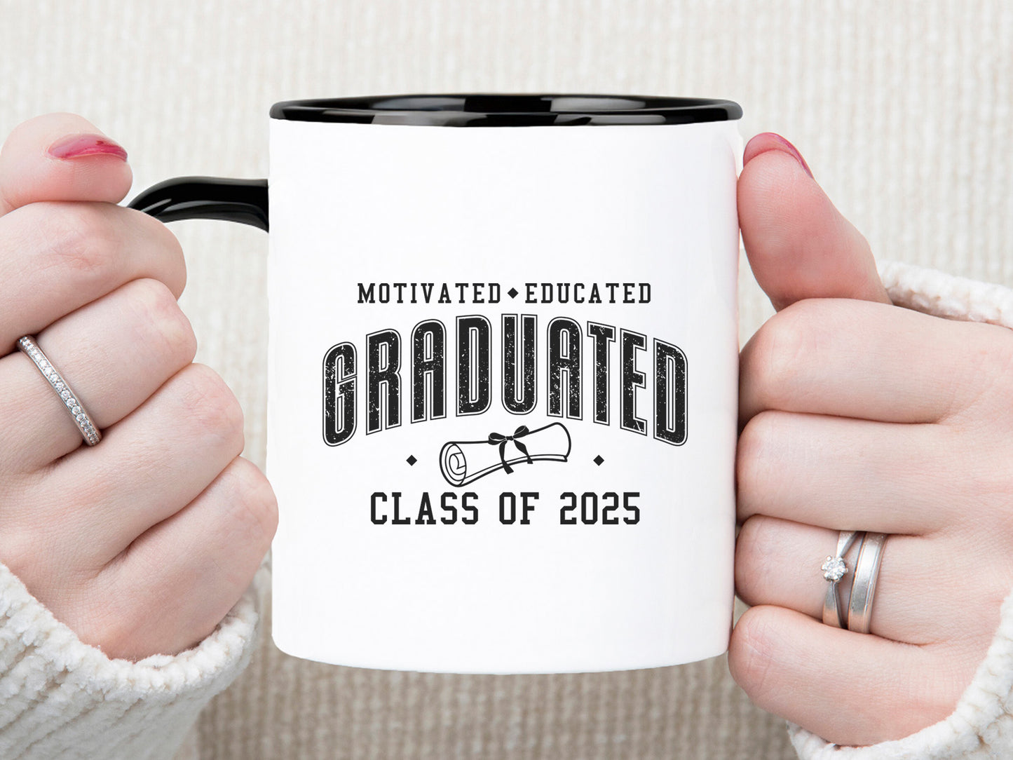 Motivated Educated Graduated Class of 2025 SVG