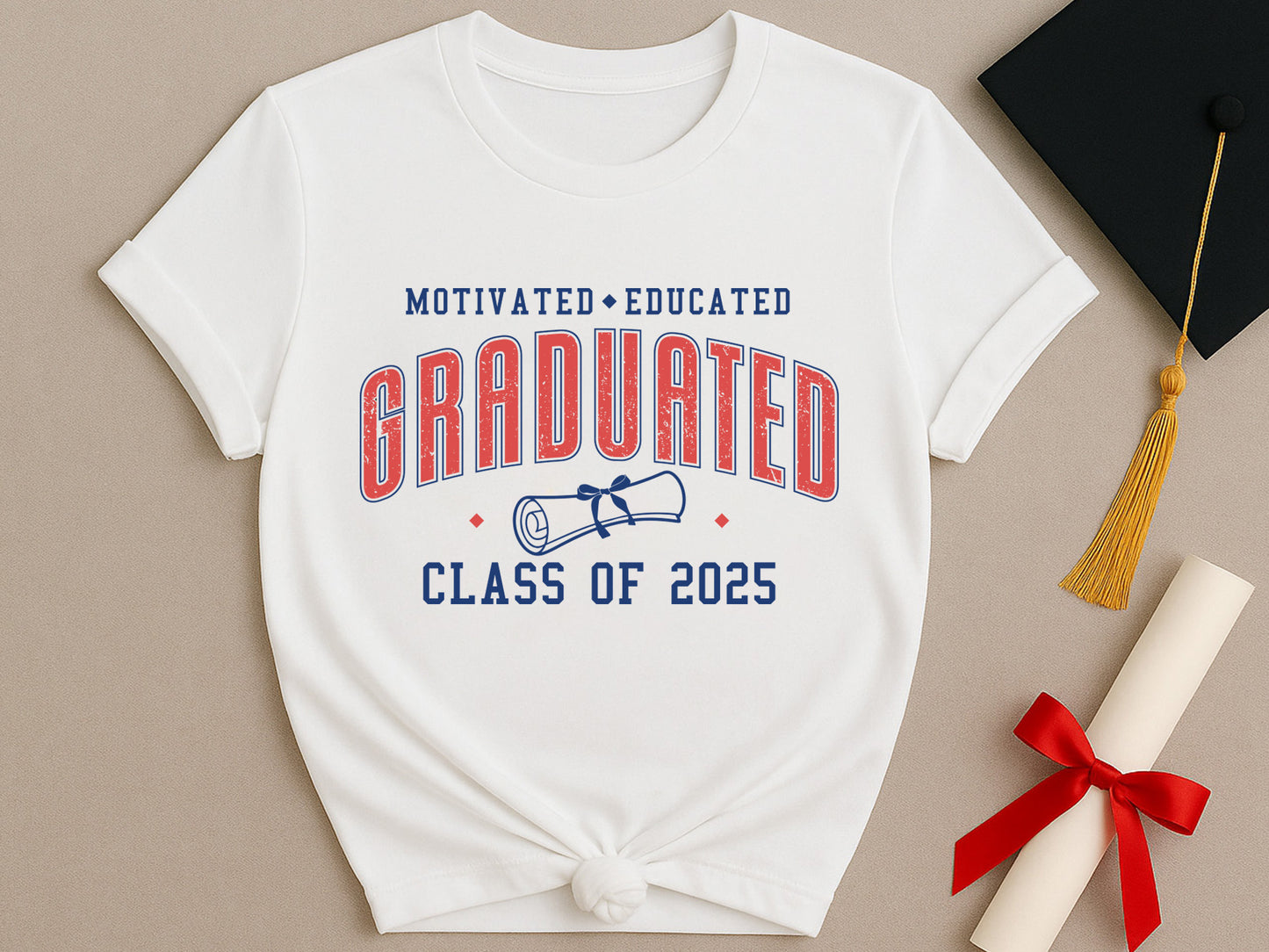 Motivated Educated Graduated Class of 2025 SVG