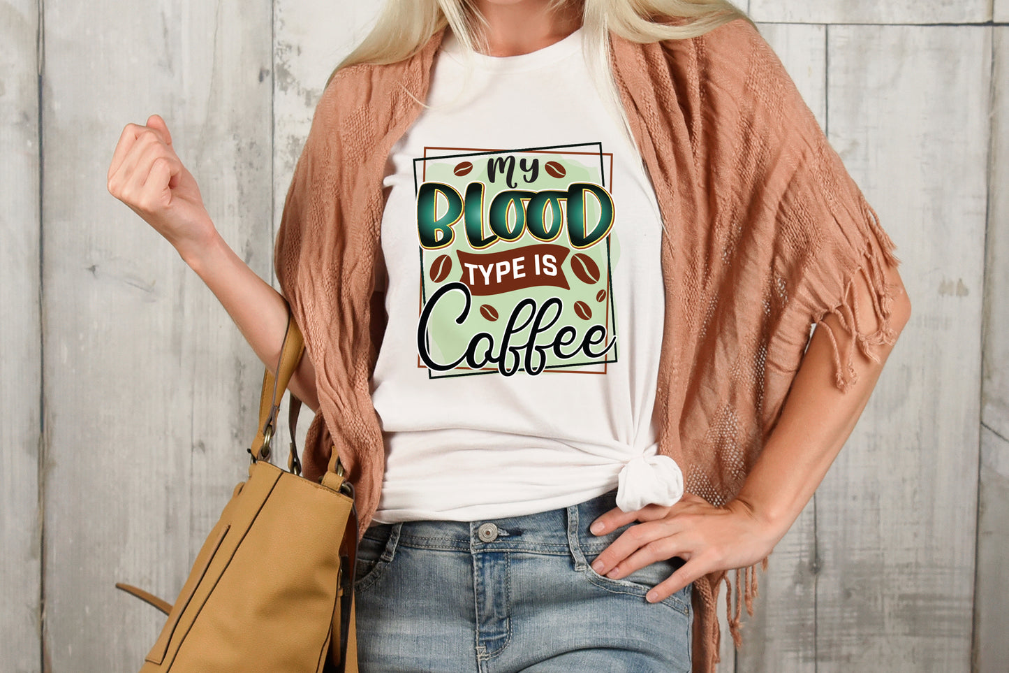 My Blood Type is Coffee PNG Sublimation