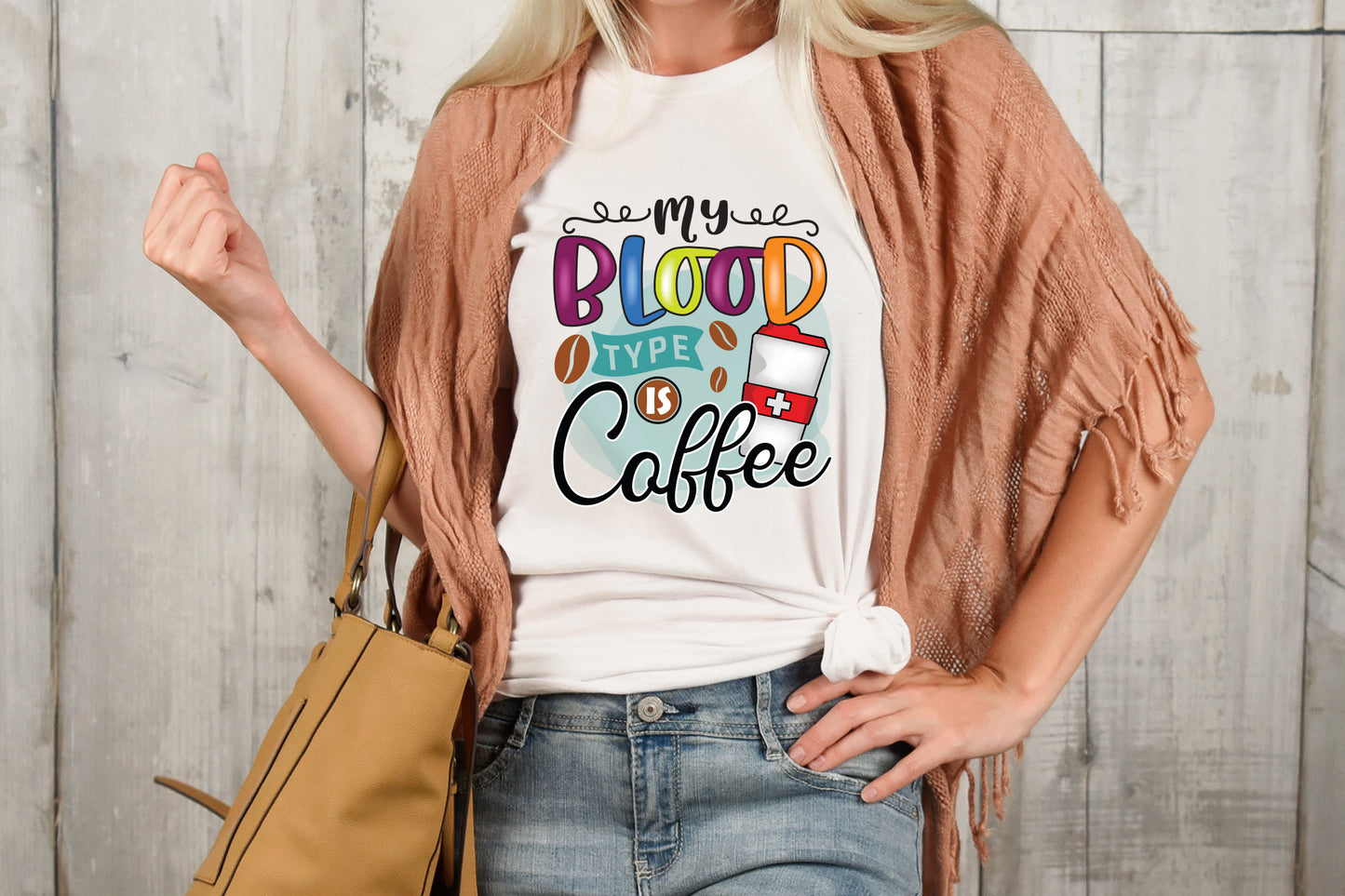 My Blood Type is Coffee Sublimation Design