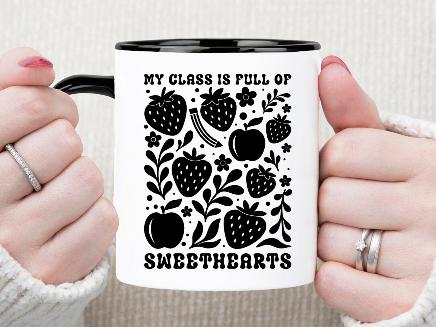My Class is Full of Sweethearts, Floral Teacher SVG
