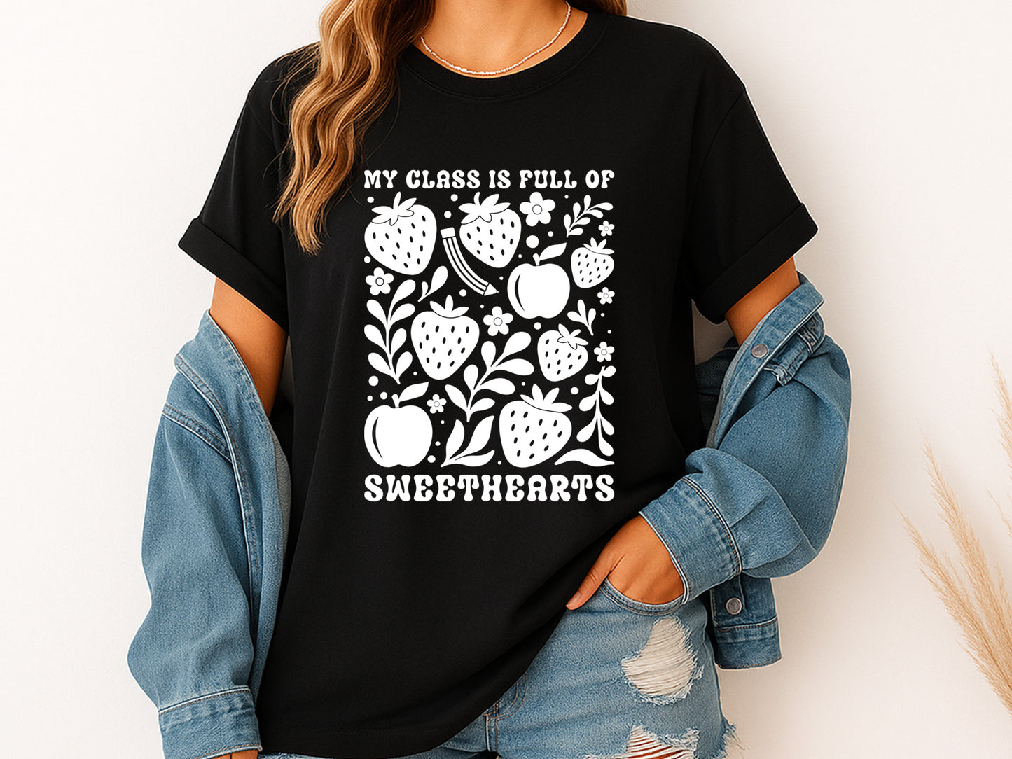 My Class is Full of Sweethearts, Floral Teacher SVG