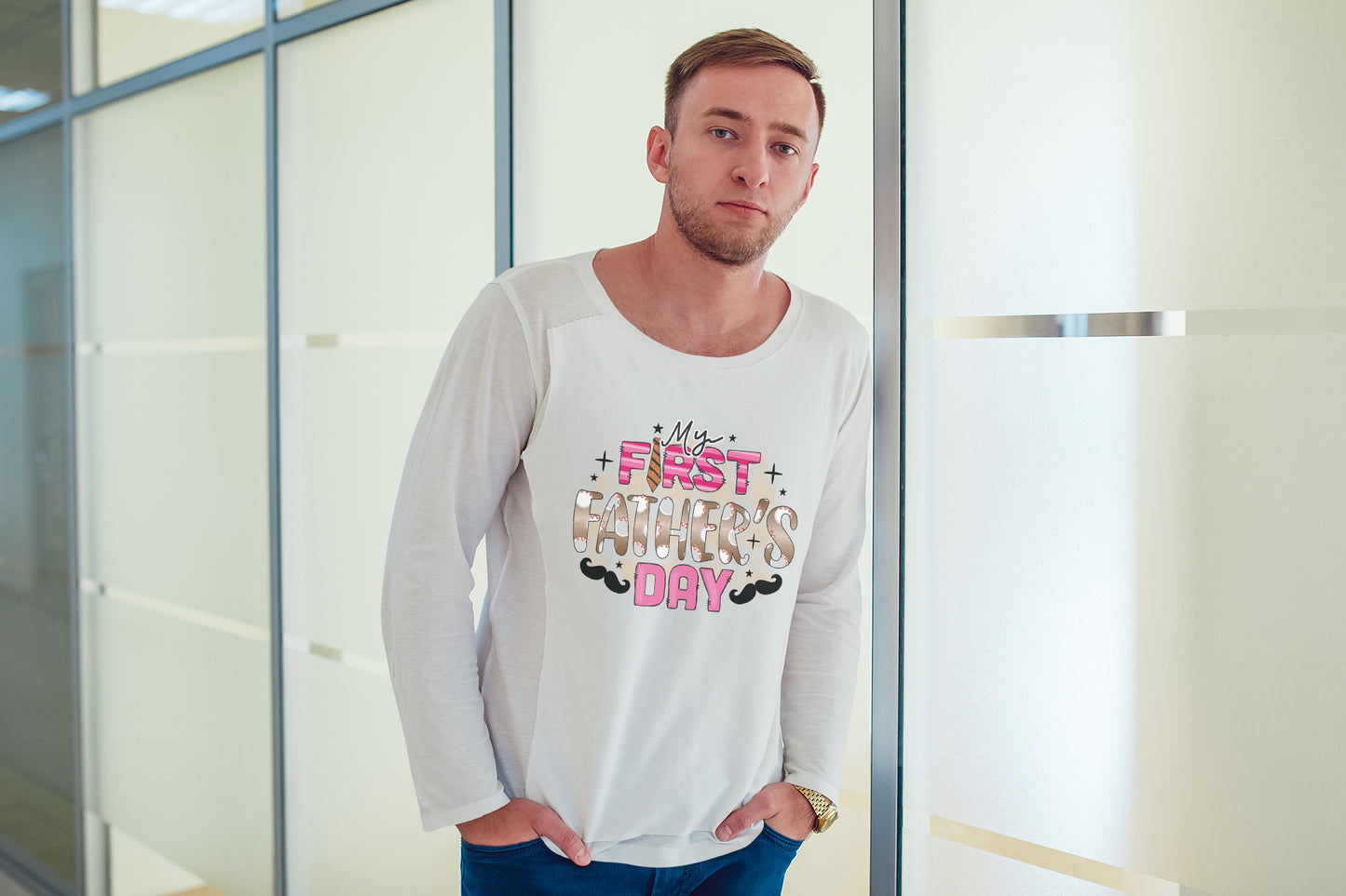 My First Father's Day Sublimation Design PNG