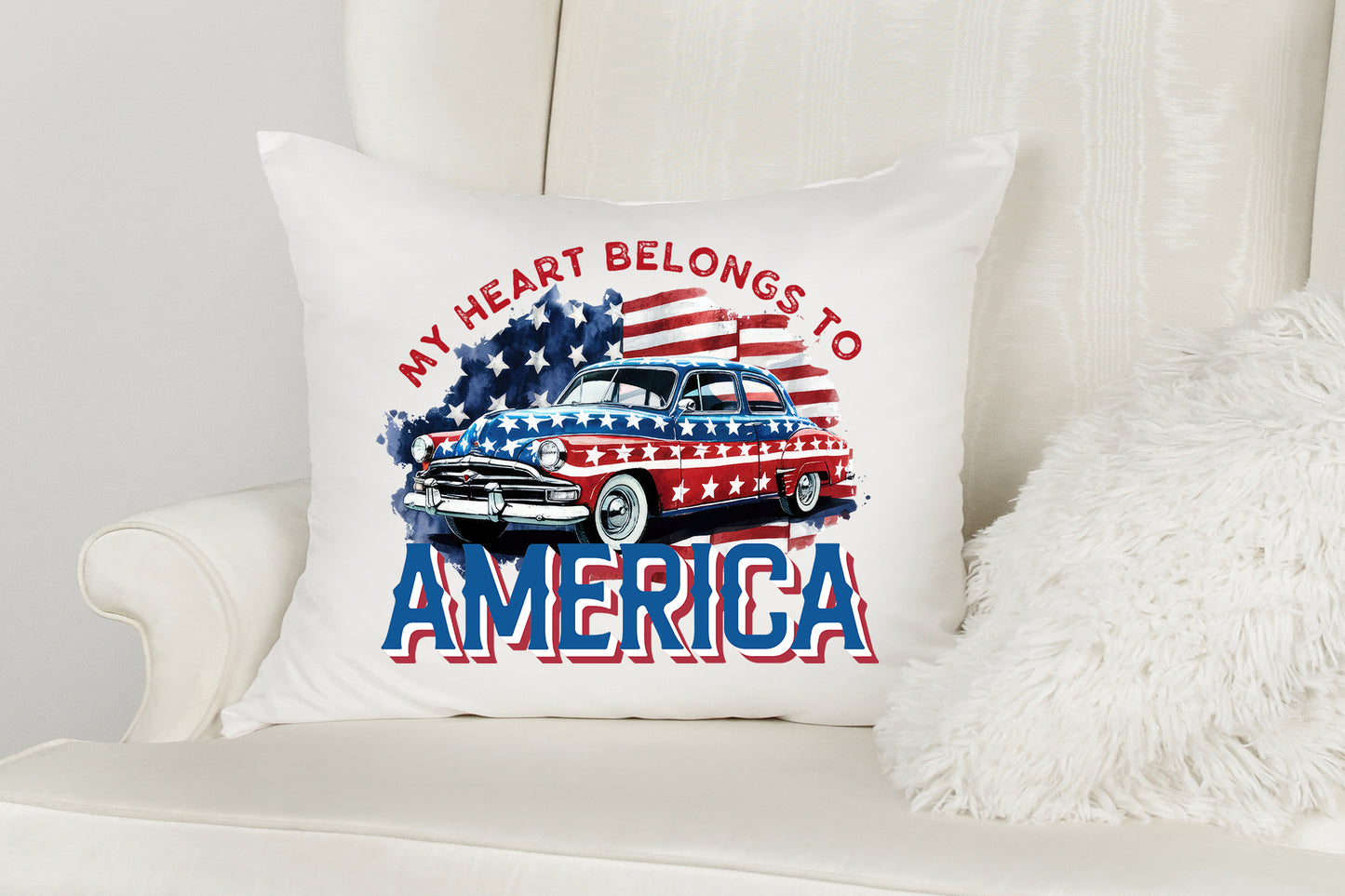 My Heart Belongs to America, 4th of July Sublimation PNG