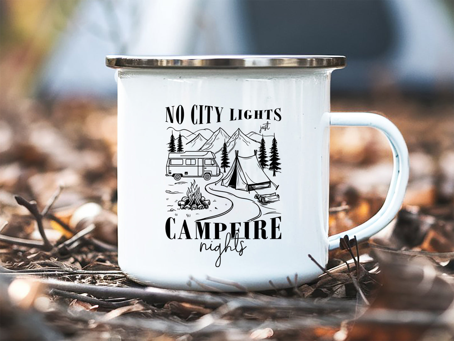 No City Lights Just Campfire Nights SVG Cut File