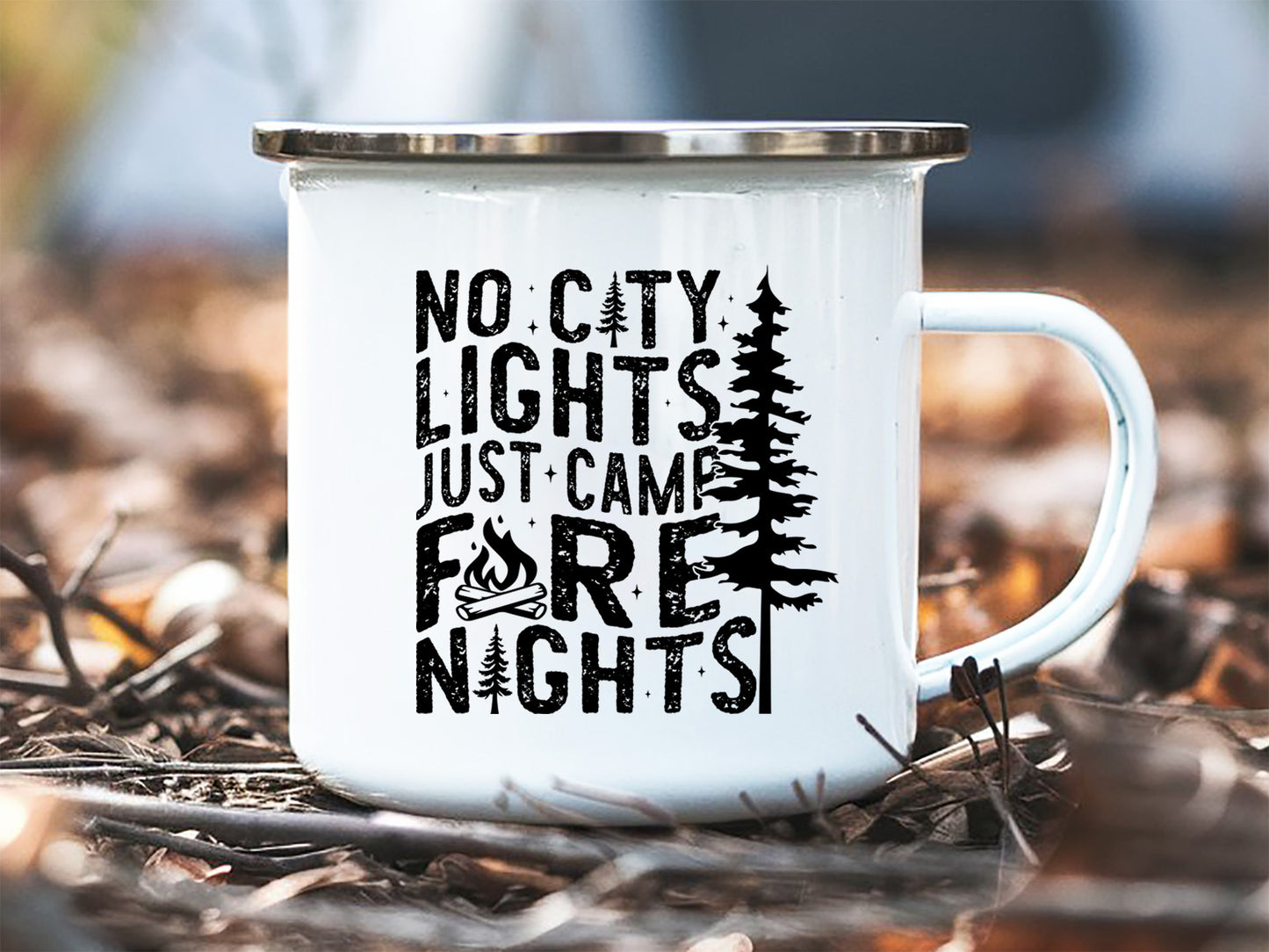 No City lights Just Campfire Nights, Camping SVG File