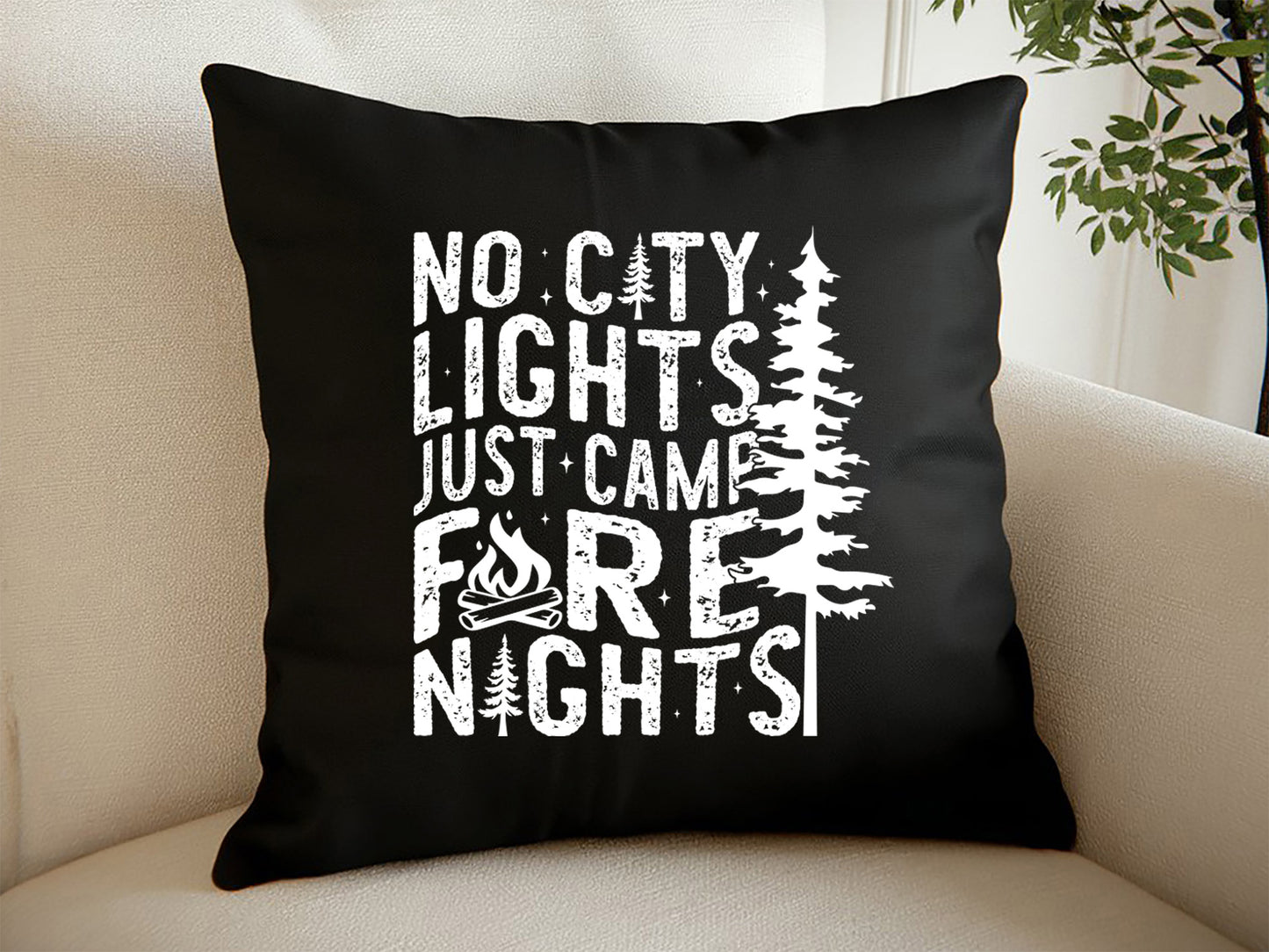 No City lights Just Campfire Nights, Camping SVG File