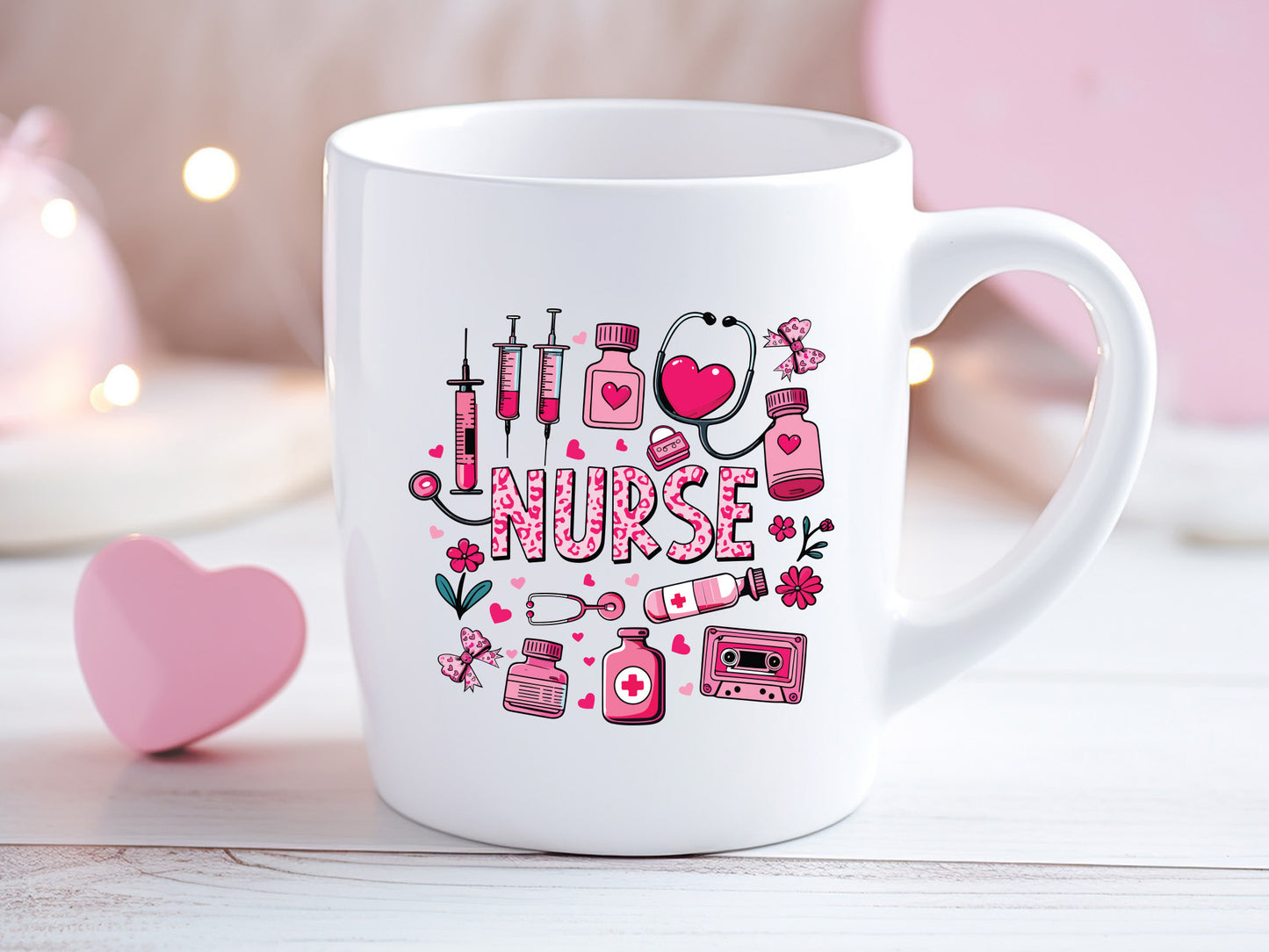 Nurse Coquette Valentine Sublimation Design Free