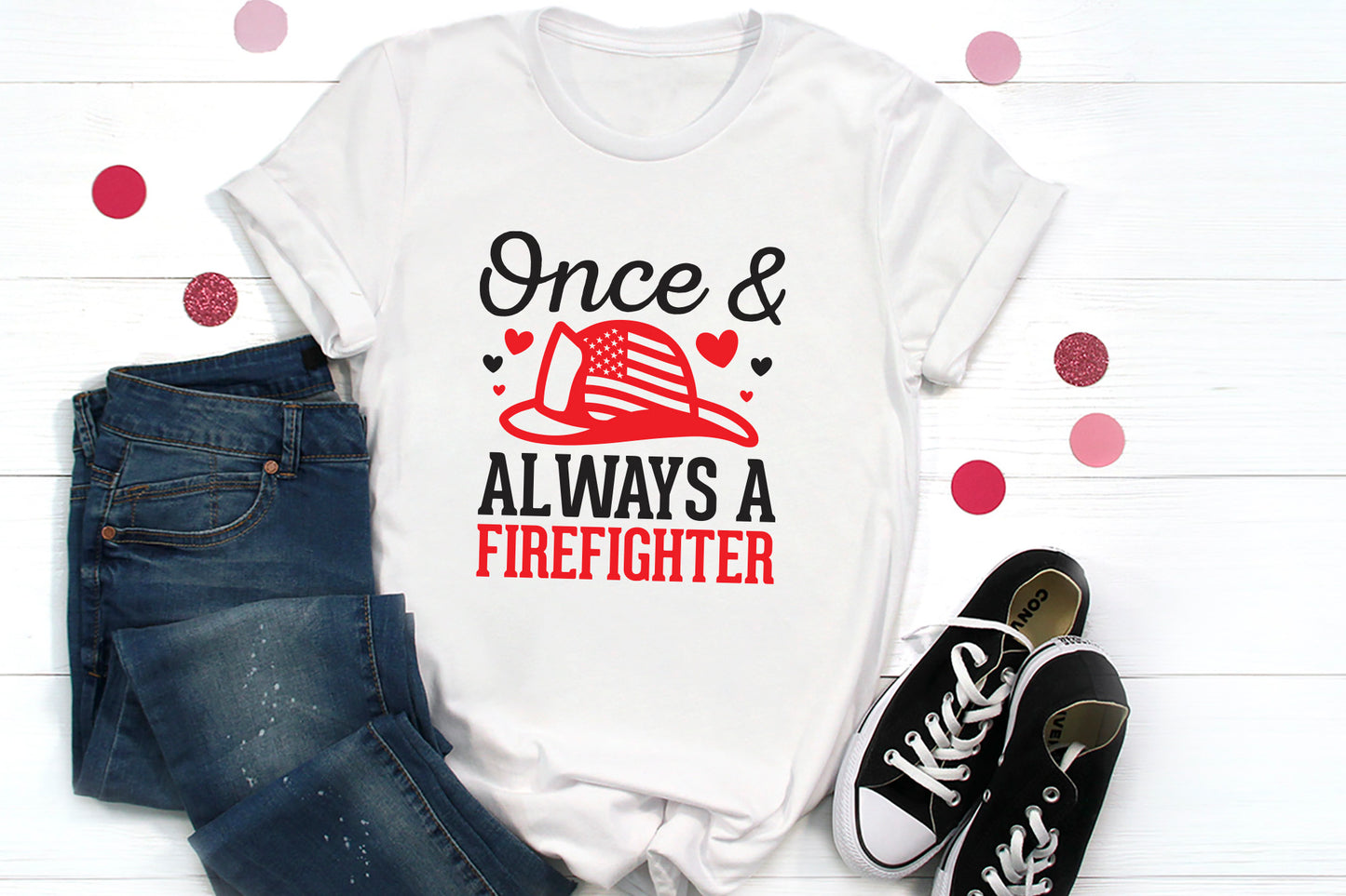 Once & Always A Firefighter SVG Design
