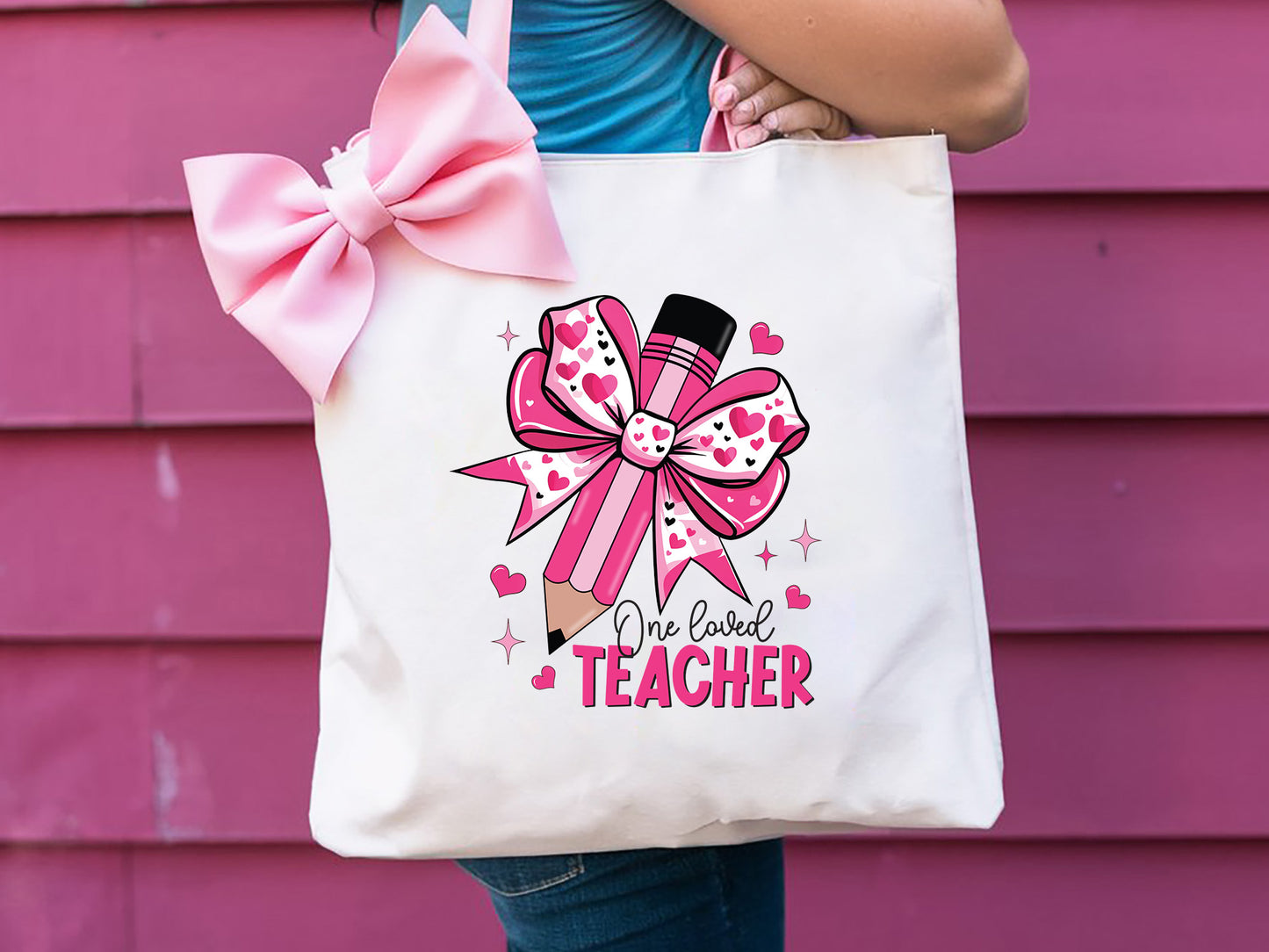 One Loved Teacher - Cute Coquette Valentine Sublimation