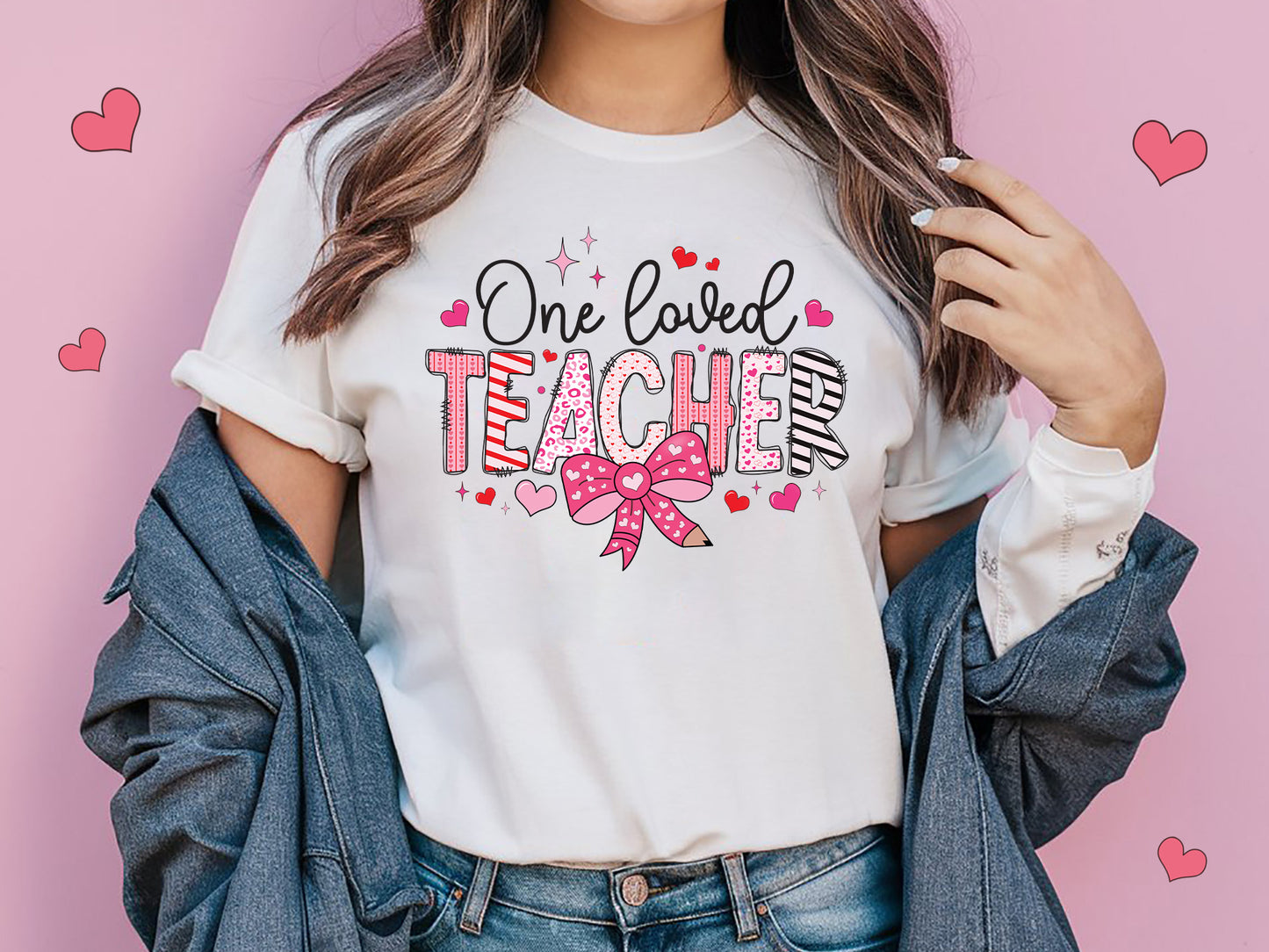 One Loved Teacher Coquette Valentine Sublimation